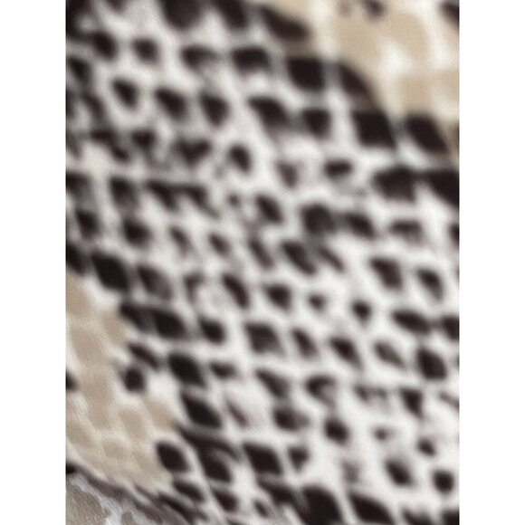 Truffles Animal Print Snakeskin Top 2X Brown Safari Jungle Exotic Classic Chic - Picture 5 of 11